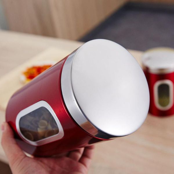 storage bottles & jars 3pcs stainless steel food canister moisture-proof box with glass window and lid
storage bottles & jars 3pcs stainless steel food canister moisture-proof box with glass window and lid