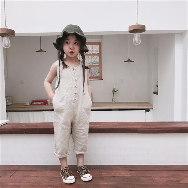 summer kids overalls korean style linen sleeveless baby boys girls jumpsuits children clothes casual trousers, Blue
summer kids overalls korean style linen sleeveless baby boys girls jumpsuits children clothes casual trousers, Blue