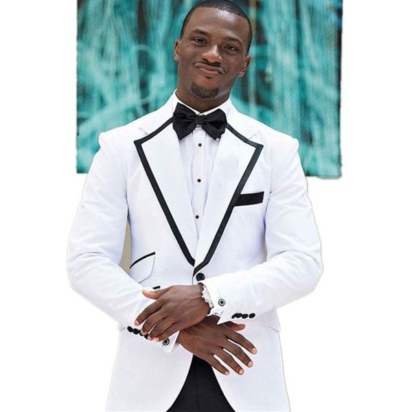 fashion classic men's suit white lapel single-breasted groom tuxedo office professional suits (jacket + pants tie belt & blazers, White;black
fashion classic men's suit white lapel single-breasted groom tuxedo office professional suits (jacket + pants tie belt & blazers, White;black