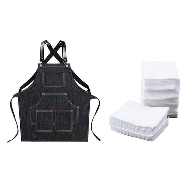 aprons cook apron barista bartender chef hairdressing (black) with 300pcs dyeing cloth
aprons cook apron barista bartender chef hairdressing (black) with 300pcs dyeing cloth