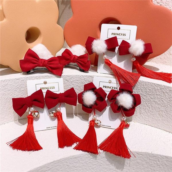 chinese style cute girl hairpin red retro hair ball tassel han clothing clip children fashion accessories, Slivery;white
chinese style cute girl hairpin red retro hair ball tassel han clothing clip children fashion accessories, Slivery;white