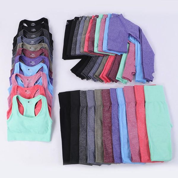 yoga outfit 2/3 pcs seamless women sport suit set gym workout clothes long sleeve fitness high waist bubble buleggings tracksuit
yoga outfit 2/3 pcs seamless women sport suit set gym workout clothes long sleeve fitness high waist bubble buleggings tracksuit