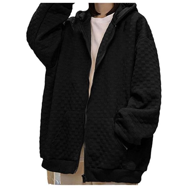 women's vests zip up pockets loose oversized long sleeve female sweatshirt cotton thickening keep warm femme pullover jackets, Black;white
women's vests zip up pockets loose oversized long sleeve female sweatshirt cotton thickening keep warm femme pullover jackets, Black;white
