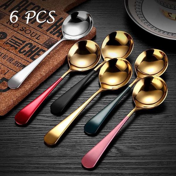 spoons 6pcs stainless steel round spoon coffee dessert fruit milk soup tea kitchen gold short handle fashion children's
spoons 6pcs stainless steel round spoon coffee dessert fruit milk soup tea kitchen gold short handle fashion children's