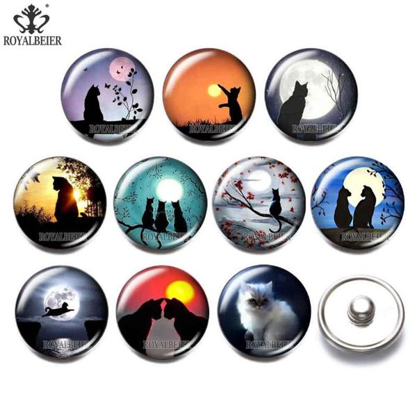 charm bracelets 2021 vintage cat glass snap button for women men angel 16/18mm 10pcs match girls gifts christmas, Golden;silver
charm bracelets 2021 vintage cat glass snap button for women men angel 16/18mm 10pcs match girls gifts christmas, Golden;silver