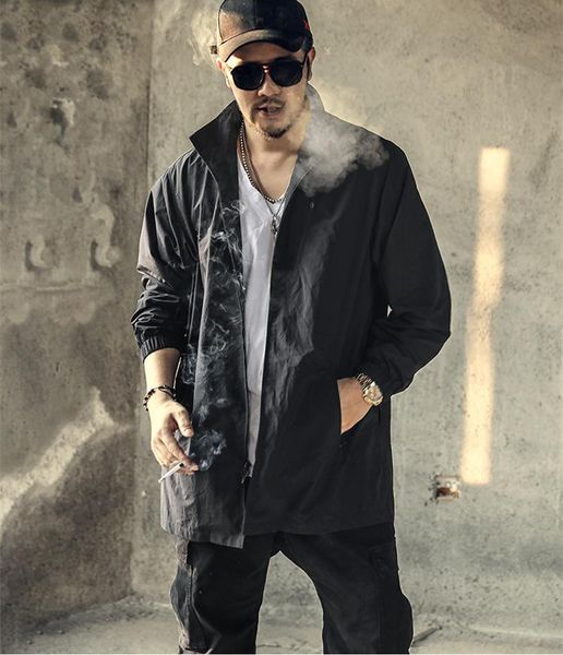 men's trench coats autumn british design feeling loose long version thin windbreaker shirt sleeve air conditioner s5038, Tan;black
men's trench coats autumn british design feeling loose long version thin windbreaker shirt sleeve air conditioner s5038, Tan;black