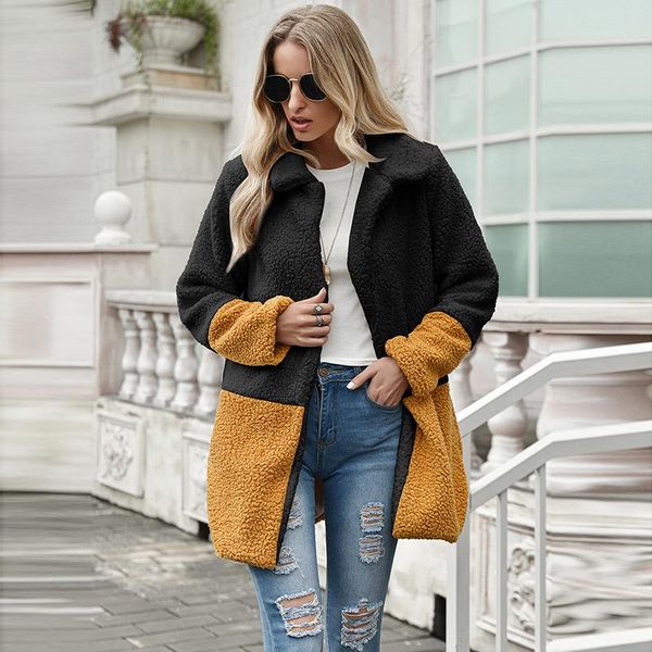 women's trench coats winter long-sleeved women fashion elegant lapel patchwork mid-length cardigan ladies loose outwear vintage casual, Tan;black
women's trench coats winter long-sleeved women fashion elegant lapel patchwork mid-length cardigan ladies loose outwear vintage casual, Tan;black