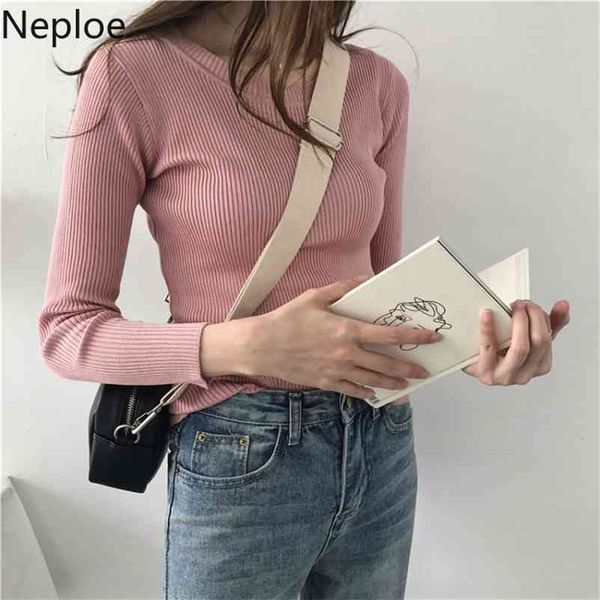 o neck pullover bottom long sleeve sweater women slim fit pit basic candy color pull femme autumn spring thin clothes 210422, White;black
o neck pullover bottom long sleeve sweater women slim fit pit basic candy color pull femme autumn spring thin clothes 210422, White;black