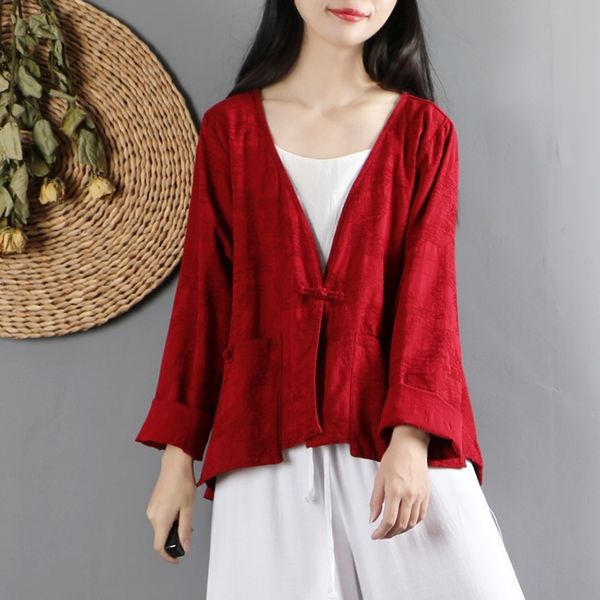 chinese traditional women hanfu clothing hanfu tang suit chinese blouse chinese ancient v neck linen shirts 10438, Red
chinese traditional women hanfu clothing hanfu tang suit chinese blouse chinese ancient v neck linen shirts 10438, Red