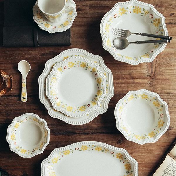 dishes & plates french ceramic plate bowl coffee cup tableware yellow flower dot relief porcelain soup bowls fish home kitchen dinnerware
dishes & plates french ceramic plate bowl coffee cup tableware yellow flower dot relief porcelain soup bowls fish home kitchen dinnerware