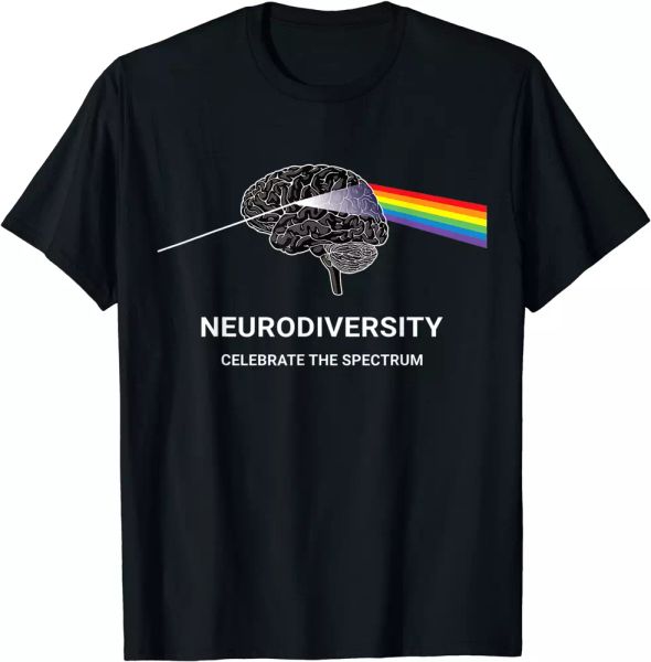 neurodiversity autism spectrum asd adhd rainbow brain t-shirt size s to 5xl, White;black
neurodiversity autism spectrum asd adhd rainbow brain t-shirt size s to 5xl, White;black