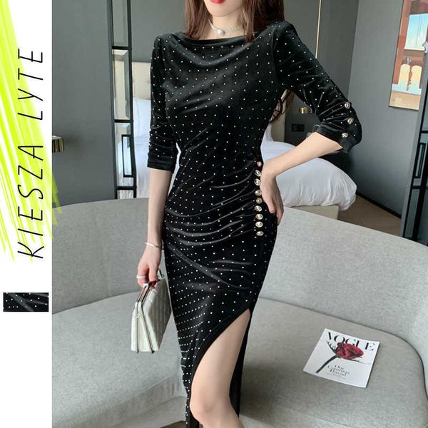 women party night dress arrival black dot velvet half sleeve slim evening club wear dresses vestidos 210608, Black;gray
women party night dress arrival black dot velvet half sleeve slim evening club wear dresses vestidos 210608, Black;gray
