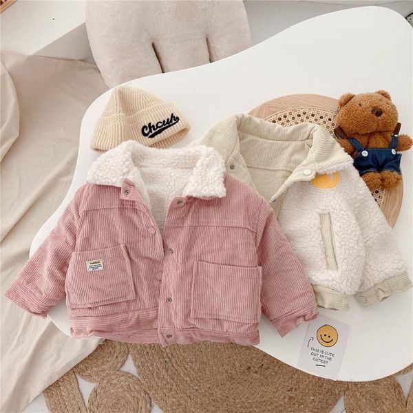 jackets 2021 winter children kids solid lapel collar fleece thick warm corduroy girls outerwear casual coats casaco, Blue;gray
jackets 2021 winter children kids solid lapel collar fleece thick warm corduroy girls outerwear casual coats casaco, Blue;gray