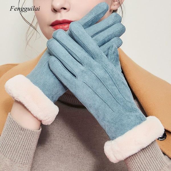 five fingers gloves pure velvet women' winter warm plush thickening korean lovely cold proof, Blue;gray
five fingers gloves pure velvet women' winter warm plush thickening korean lovely cold proof, Blue;gray