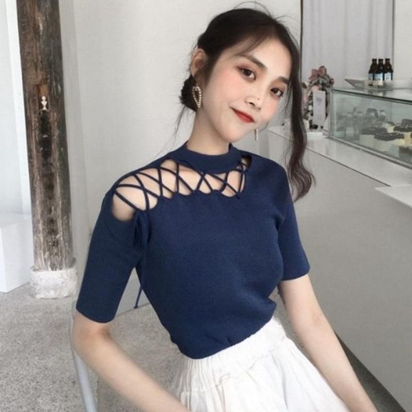 women's t-shirt vintage knitting tshirt korean hollow out and pullovers girls sweater slim tee teens 2021 women fashion clothing p, White
women's t-shirt vintage knitting tshirt korean hollow out and pullovers girls sweater slim tee teens 2021 women fashion clothing p, White