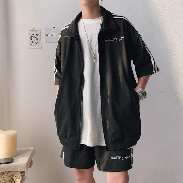 summer casual sports suit men and women short-sleeved student couple sportswear two-piece class customization gym clothing, White;black
summer casual sports suit men and women short-sleeved student couple sportswear two-piece class customization gym clothing, White;black