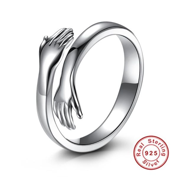 cluster rings 100% 925 sterling silver love hug ring open stacking for women gift lovers retro statement fashion trend jewelry, Golden;silver
cluster rings 100% 925 sterling silver love hug ring open stacking for women gift lovers retro statement fashion trend jewelry, Golden;silver