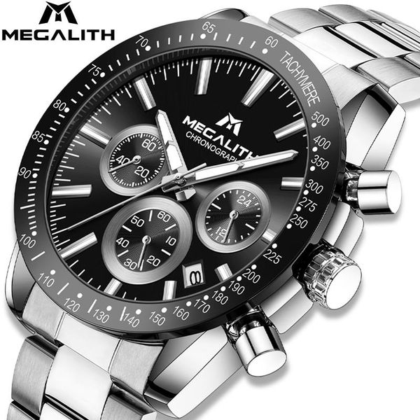 wristwatches megalith men watch sports quartz watches full steel waterproof chronograph wristwatch relogio masculino, Slivery;brown
wristwatches megalith men watch sports quartz watches full steel waterproof chronograph wristwatch relogio masculino, Slivery;brown