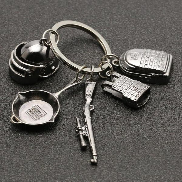 keychains pubg keychain playerunknowns battlegrounds backpack armor helmet pan 98k flare gun keyring key chain ring army jewelry wholesale, Silver
keychains pubg keychain playerunknowns battlegrounds backpack armor helmet pan 98k flare gun keyring key chain ring army jewelry wholesale, Silver