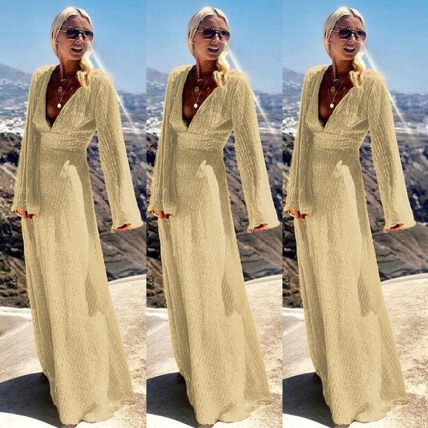 casual dresses fashion women summer boho long maxi dress evening cocktail party beach sundress, Black;gray
casual dresses fashion women summer boho long maxi dress evening cocktail party beach sundress, Black;gray