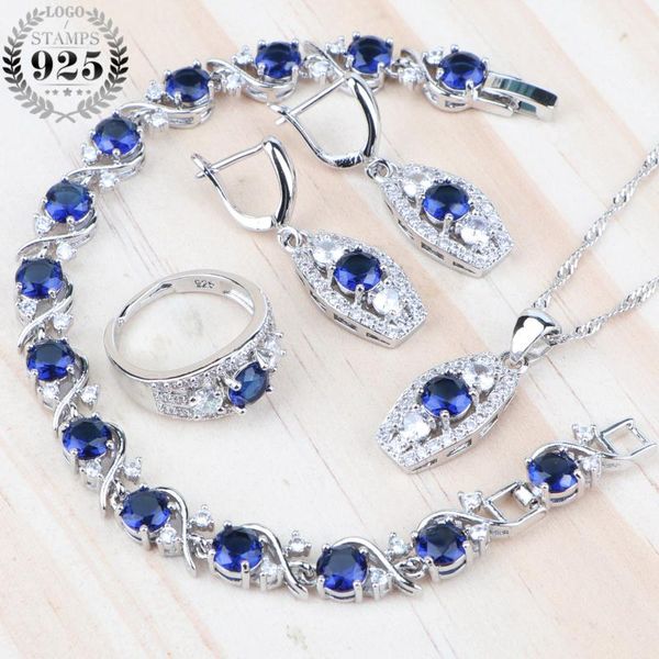 wedding jewelry sets blue zirconia silver 925 luxury bridal costume rings earrings bracelet pendant necklace for women, Slivery;golden
wedding jewelry sets blue zirconia silver 925 luxury bridal costume rings earrings bracelet pendant necklace for women, Slivery;golden