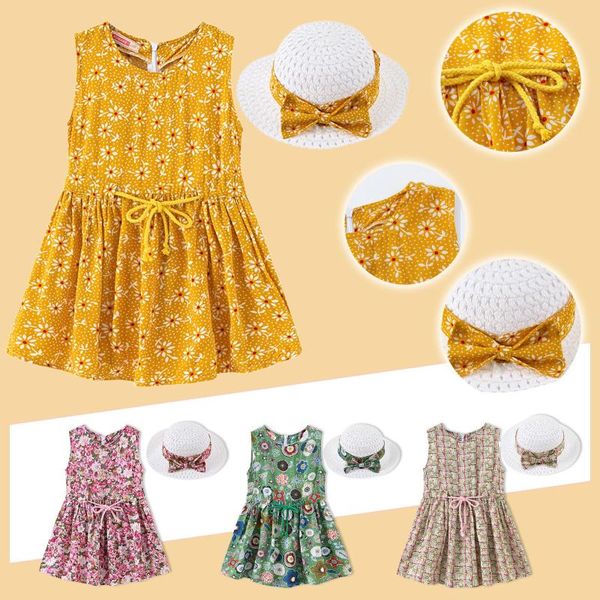 girl's dresses 2pcs girls dress hat summer cotton princess toddler kids baby floral sleeveless set beach casual vestidos, Red;yellow
girl's dresses 2pcs girls dress hat summer cotton princess toddler kids baby floral sleeveless set beach casual vestidos, Red;yellow