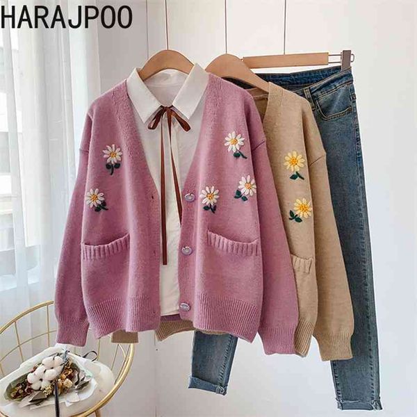 harajpoo women sweaters spring autumn embroidered flowers forest coat loose outer wear student ins knitted cardigan 210812, White
harajpoo women sweaters spring autumn embroidered flowers forest coat loose outer wear student ins knitted cardigan 210812, White