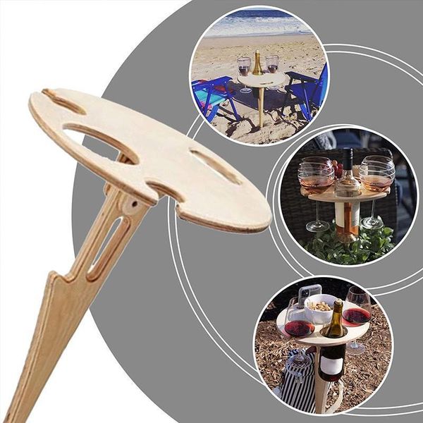 wooden wine table foldable round deskholder rack easy to carry outdoor picnic beach lawn-inserted camp furniture
wooden wine table foldable round deskholder rack easy to carry outdoor picnic beach lawn-inserted camp furniture