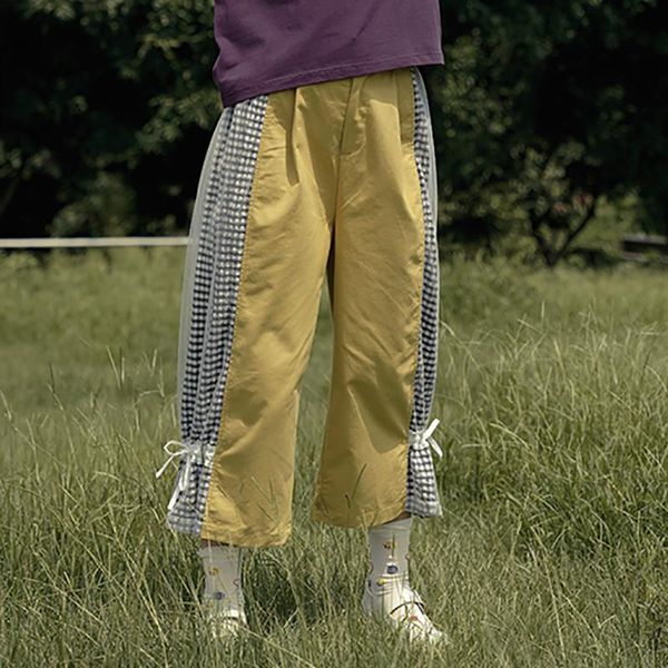 women's pants & capris retro original design harajuku wide leg for women casual mesh bow patchwork ladies cotton pant yellow ankle leng, Black;white
women's pants & capris retro original design harajuku wide leg for women casual mesh bow patchwork ladies cotton pant yellow ankle leng, Black;white