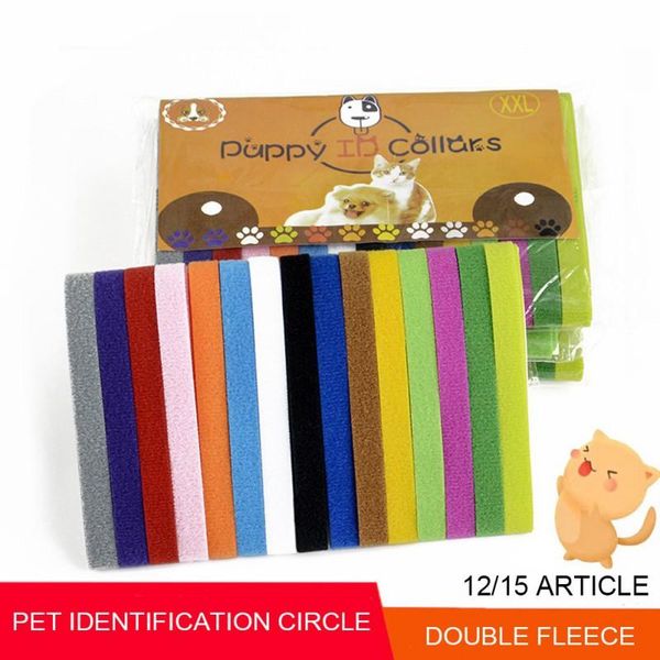 dog collars & leashes 12 / pack pet identification id bands whelp puppy kitten velvet practical collar random color
dog collars & leashes 12 / pack pet identification id bands whelp puppy kitten velvet practical collar random color
