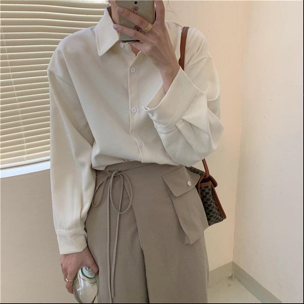 chic women blouses design all match full sleeved stylish loose solid office lady casual soft brief shirts 8 colors, White
chic women blouses design all match full sleeved stylish loose solid office lady casual soft brief shirts 8 colors, White