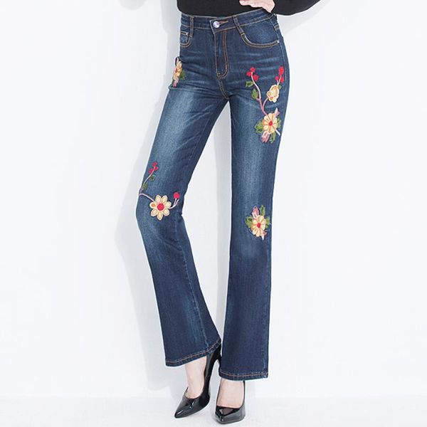 women's jeans fall spring womens stretch flare with embroidery , female bleached embroidered flares denim trousers pants for woman, Blue
women's jeans fall spring womens stretch flare with embroidery , female bleached embroidered flares denim trousers pants for woman, Blue