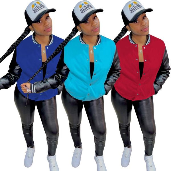 women's jackets autumn fashion women jacket coats button up patchwork pu sleeve casual flight tunic biker coat ladies outwear clothes, Black;brown
women's jackets autumn fashion women jacket coats button up patchwork pu sleeve casual flight tunic biker coat ladies outwear clothes, Black;brown