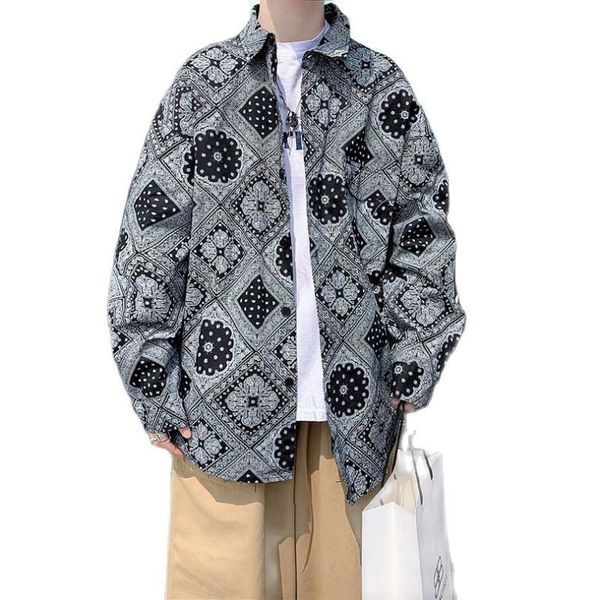 men's casual shirts shirt west cashew men bandana 2021 fashion streetwear camisa hip hop oversized man, White;black
men's casual shirts shirt west cashew men bandana 2021 fashion streetwear camisa hip hop oversized man, White;black