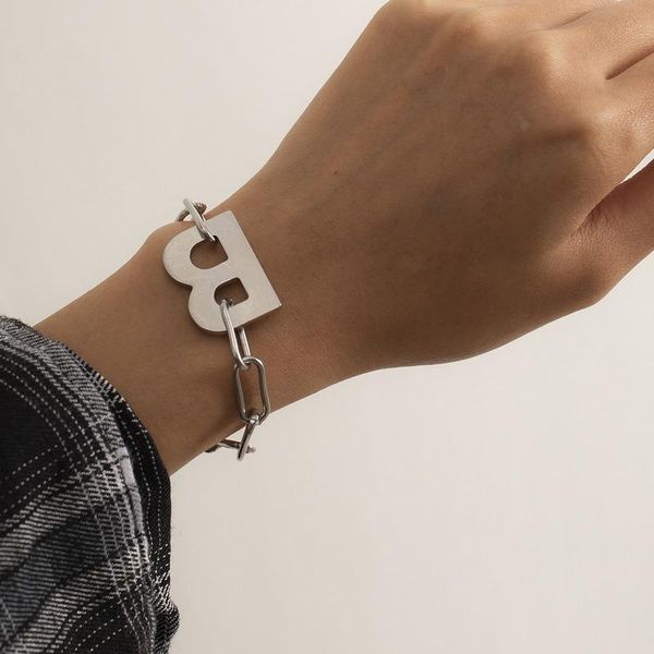 women bracelet letter b charms bracelets lady fashion hollow couples jewelry hand made silver color trendy stainless bransoletka link, chain, Black
women bracelet letter b charms bracelets lady fashion hollow couples jewelry hand made silver color trendy stainless bransoletka link, chain, Black