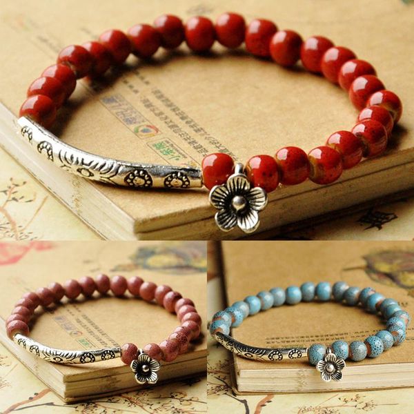 charm bracelets fashion ceramic healing bracelet ethnic decorative flower vintage beads stone for women, Golden;silver
charm bracelets fashion ceramic healing bracelet ethnic decorative flower vintage beads stone for women, Golden;silver