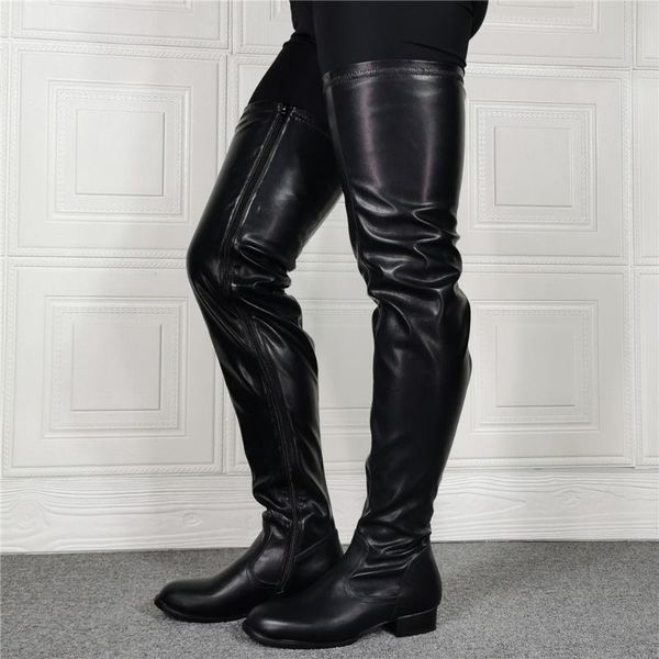 boots winter long women luxury motorcycle punk knee high over flat black genuine leather botas feminina big size15
boots winter long women luxury motorcycle punk knee high over flat black genuine leather botas feminina big size15