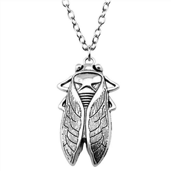 pendant necklaces 1 piece 62x33mm cicada charms necklace for women drop supplier pendants female gift, Silver
pendant necklaces 1 piece 62x33mm cicada charms necklace for women drop supplier pendants female gift, Silver