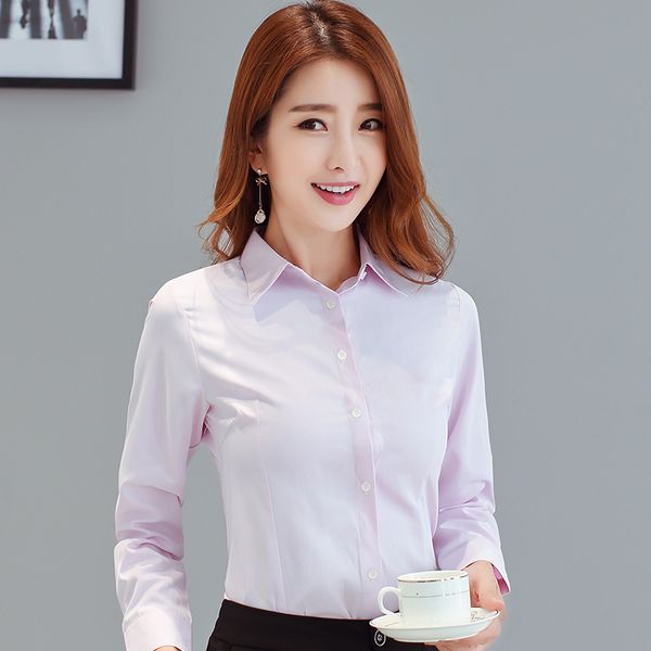 korean women shirts white for long sleeve blouse office lady solid blouses plus size woman cotton 210427
korean women shirts white for long sleeve blouse office lady solid blouses plus size woman cotton 210427