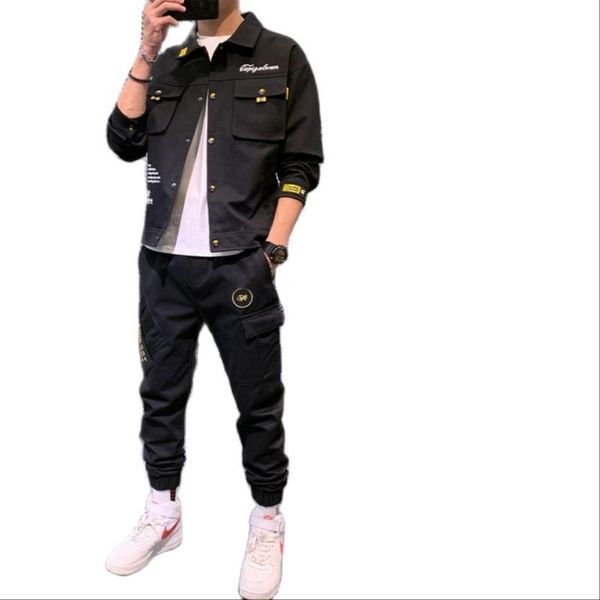 men's tracksuits men spring autumn casual two piece set jacket and pants mens fashion sweatsuit korean style streetwear sport suit, Gray
men's tracksuits men spring autumn casual two piece set jacket and pants mens fashion sweatsuit korean style streetwear sport suit, Gray