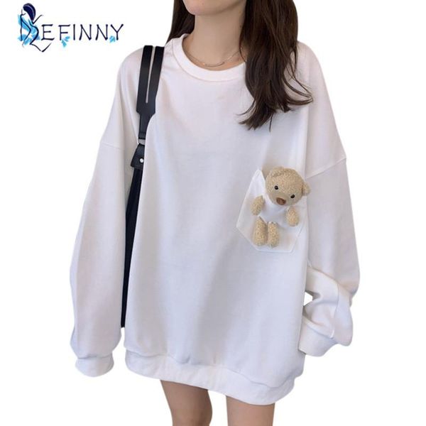 women's hoodies & sweatshirts cute bear decoration students solid color autumn spring pullover casual comfortable long sleeve sweatshir, Black
women's hoodies & sweatshirts cute bear decoration students solid color autumn spring pullover casual comfortable long sleeve sweatshir, Black