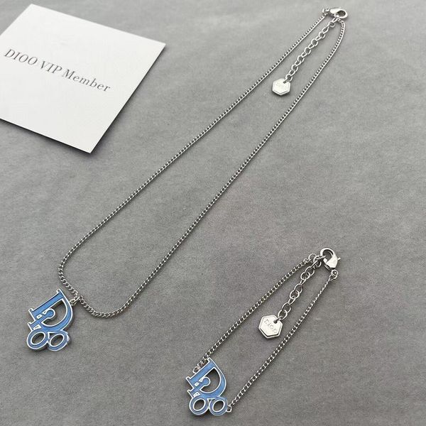 2021 luxury designer jewelry 2021 new suit blue letter pendant necklace fashion exquisite bracelet versatile, Gray
2021 luxury designer jewelry 2021 new suit blue letter pendant necklace fashion exquisite bracelet versatile, Gray