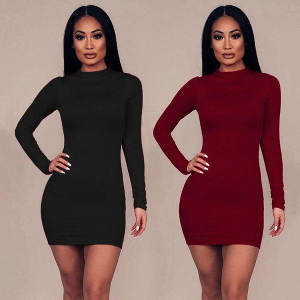 casual dresses winter dress nice long sleeve turtleneck for women voguebodycon solid mini ropa mujer vestido tight, Black;gray
casual dresses winter dress nice long sleeve turtleneck for women voguebodycon solid mini ropa mujer vestido tight, Black;gray