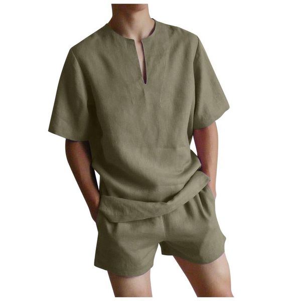 men's tracksuits set summer casual solid irregular collar large size cotton linen shirt+shorts suit baggy sportswear streetwear, Gray
men's tracksuits set summer casual solid irregular collar large size cotton linen shirt+shorts suit baggy sportswear streetwear, Gray