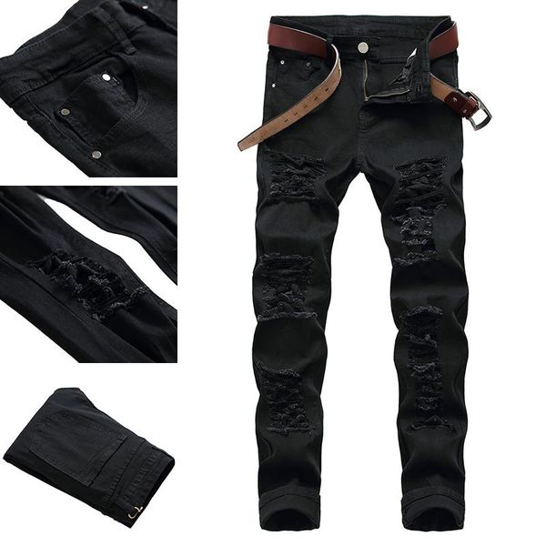 men's jeans fashion cotton denim european and american style high-quality ripped, Blue
men's jeans fashion cotton denim european and american style high-quality ripped, Blue