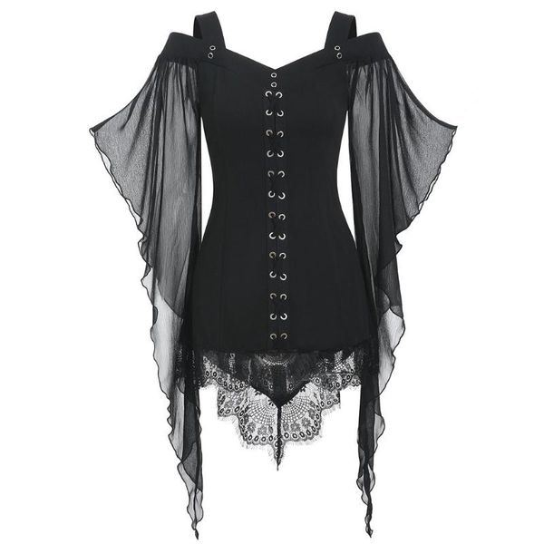 women's blouses & shirts vintage medieval robe cosplay costume women gothic criss cross lace insert butterfly sleeve shirt plus size #g, White
women's blouses & shirts vintage medieval robe cosplay costume women gothic criss cross lace insert butterfly sleeve shirt plus size #g, White