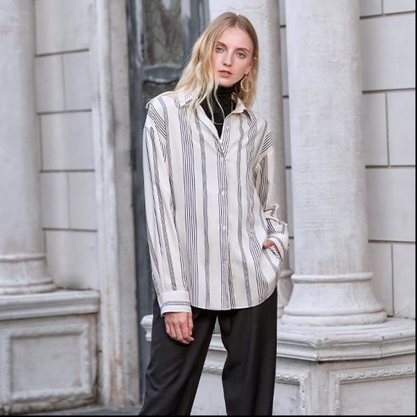 ael casual womens shirts blouse women loose femme autumn long sleeve chemisier irregular stripe shirt lady lazy top, White
ael casual womens shirts blouse women loose femme autumn long sleeve chemisier irregular stripe shirt lady lazy top, White
