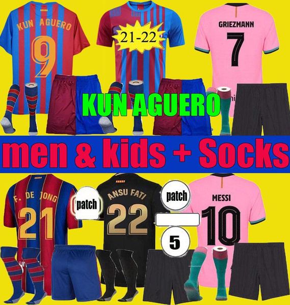 2021 2022 kun aguero barcelona soccer jersey men kids kit messi barca 21 22 ansu fati griezmann f.de jong countinho camisetas de football sh, Black
2021 2022 kun aguero barcelona soccer jersey men kids kit messi barca 21 22 ansu fati griezmann f.de jong countinho camisetas de football sh, Black
