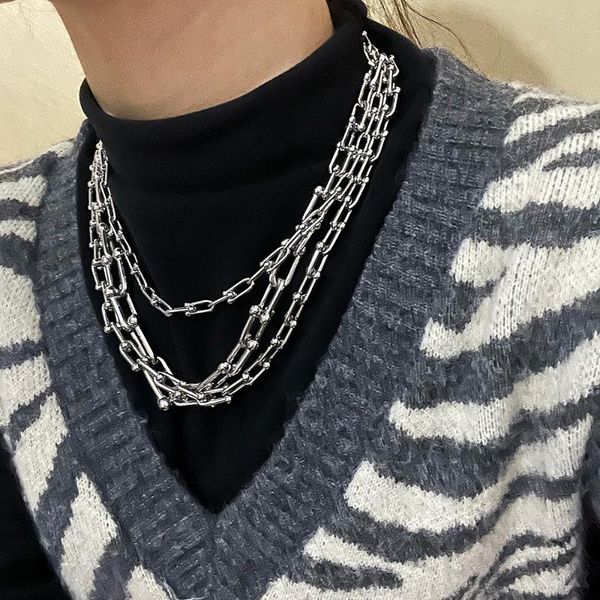 pendant necklaces fashion hip-hop chain necklace clavicle choker rock charm collar jewelry party nightclub accessories gift for frien, Silver
pendant necklaces fashion hip-hop chain necklace clavicle choker rock charm collar jewelry party nightclub accessories gift for frien, Silver