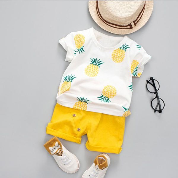 clothing sets pineapple print t-shirt kids boys short sleeve o-neck solid casual outfit cotton set conjuntos de menina, White
clothing sets pineapple print t-shirt kids boys short sleeve o-neck solid casual outfit cotton set conjuntos de menina, White